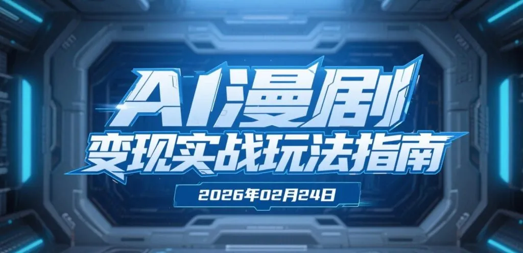 【2026.02.24】AI漫剧手机实操变现拆解：从起号到内容制作的完整流程整理-阿吉项目网