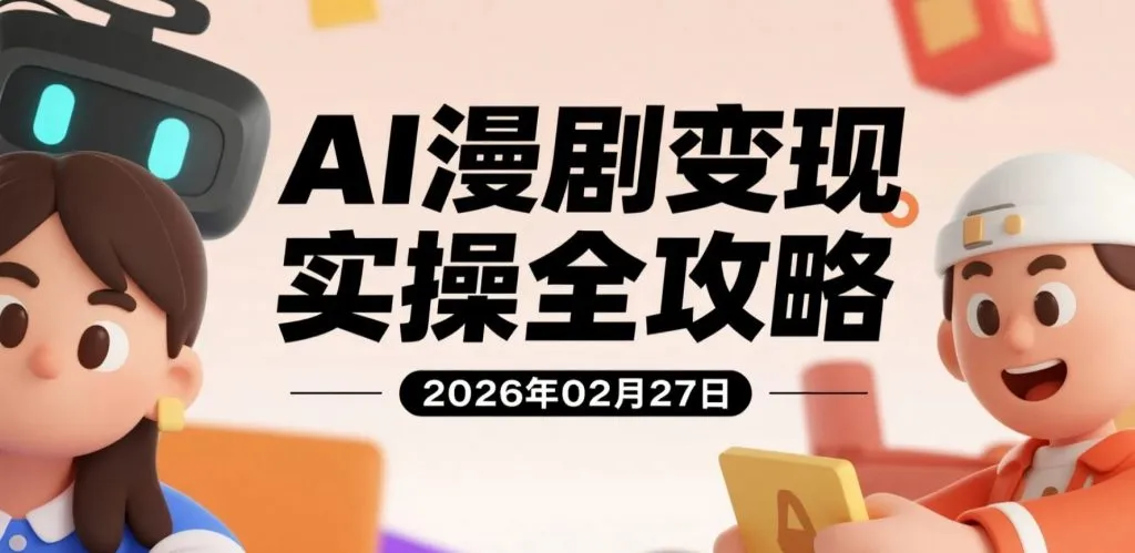 【2026.02.27】AI漫剧创作与运营研究系列视频资料｜从入门认知到完整制作流程-阿吉项目网