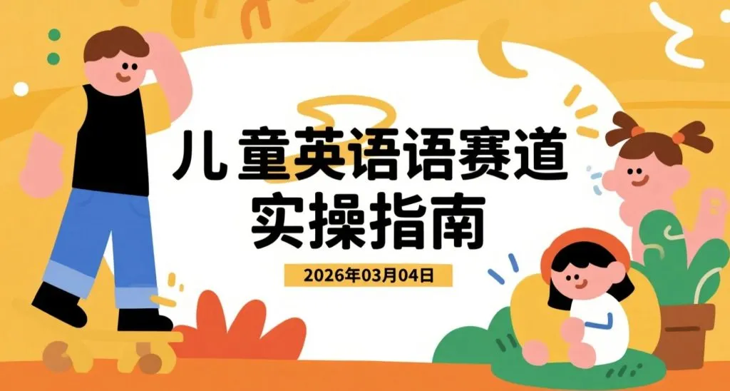 【2026.03.04】儿童英语赛道实操：AI赋能视频制作，轻松入门，单条作品获赞可观-阿吉项目网