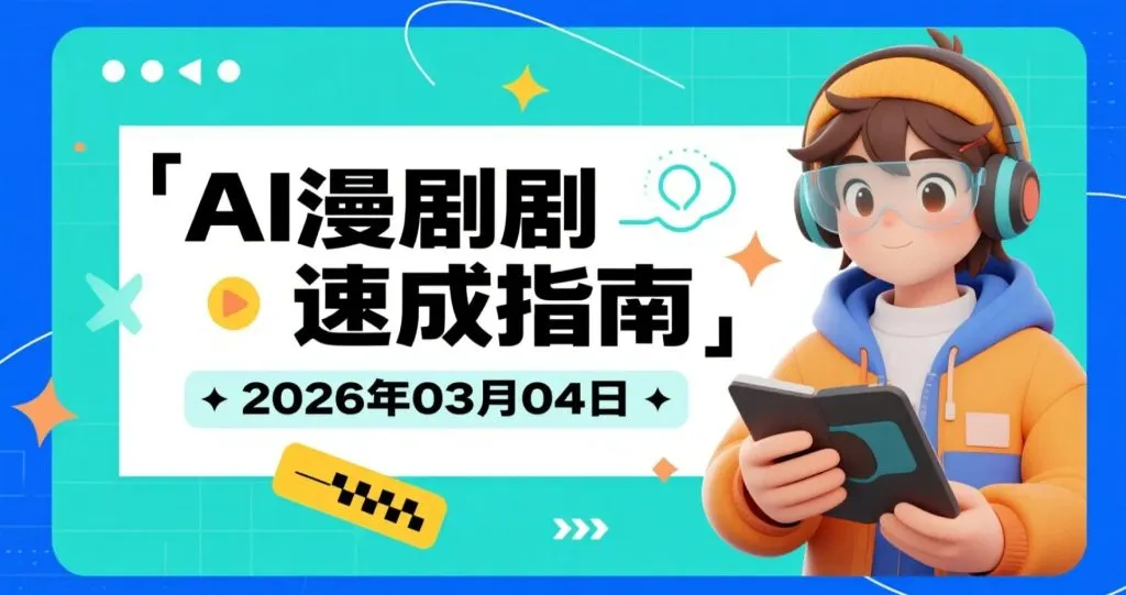 【2026.03.04】AI漫剧速成指南：零基础3天完成你的首部作品-阿吉项目网