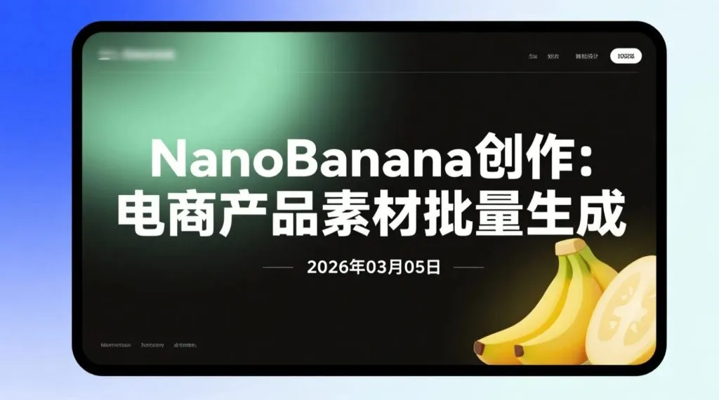 【2026.03.05】NanoBanana智能内容创作：一图延展多场景，实现产品与营销素材批量生成-阿吉项目网
