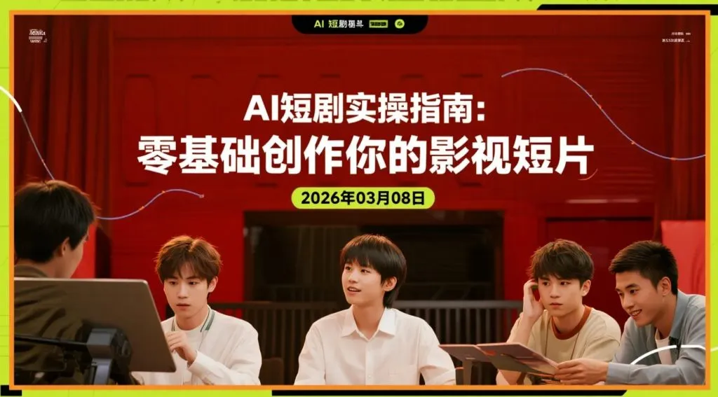 【2026.03.08】AI短剧实操指南：零基础创作你的影视短片-阿吉项目网