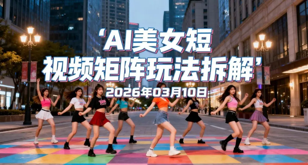 【2026.03.10】AI美女短视频矩阵玩法拆解：低成本制作与流量变现实操思路-阿吉项目网