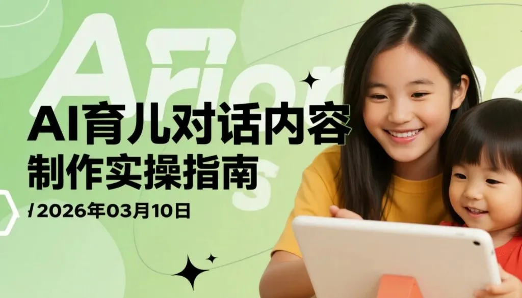 【2026.03.10】AI育儿对话内容制作实操指南，引流与变现思路拆解-阿吉项目网