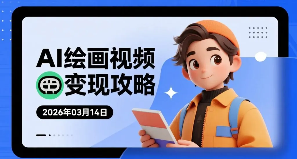 【2026.03.14】AI绘画视频变现攻略:零基础入门与伙伴计划实践-阿吉项目网