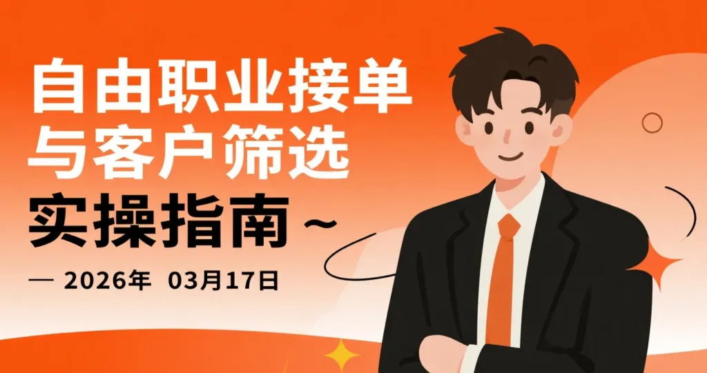 【2026.03.17】自由职业接单与客户筛选实操指南：提升议价能力与AI辅助效率的工作模式-阿吉项目网