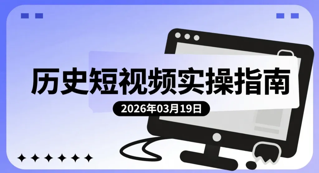【2026.03.19】历史短视频实操指南：口语解说+免费配音+剪映操作-阿吉项目网