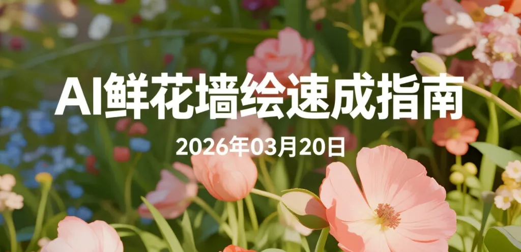 【2026.03.20】AI鲜花墙绘速成指南:3分钟掌握条条爆款实操-阿吉项目网