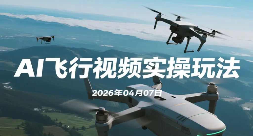 【2026.04.07】AI飞行视频实操玩法：多平台变现轻松上手-阿吉项目网