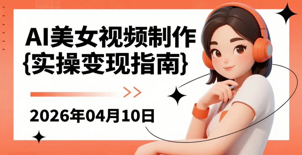【2026.04.10】AI美女视频制作实操变现指南：云端高效出图，手机电脑通用，低成本批量生成-阿吉项目网
