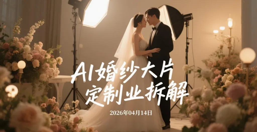 【2026.04.14】AI婚纱大片定制副业拆解:低成本接单引流与实操变现路径(含提示词思路)-阿吉项目网