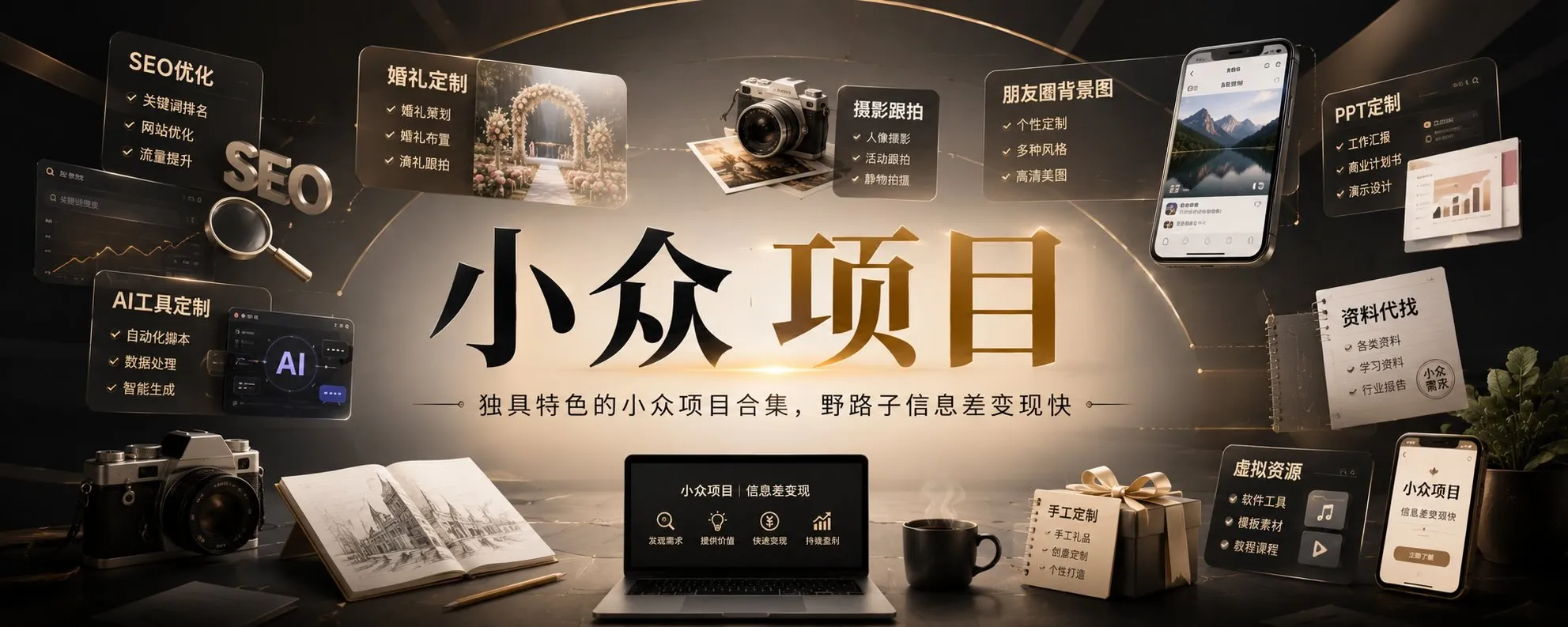 小众项目-独居特色的小众项目合集,野路子信息差,挣钱更快-阿吉项目网