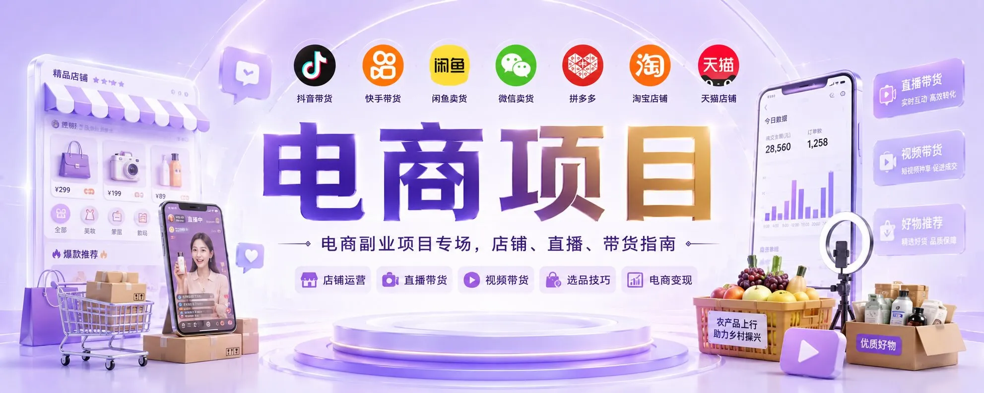 电商项目-持续整理可实操的电商副业项目,涵盖平台型电商与新...-阿吉项目网