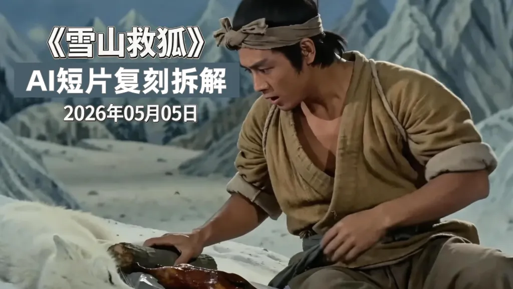 【2026.05.05】AI短片复刻拆解：从0到1还原《雪山救狐》的内容制作与变现路径-阿吉项目网