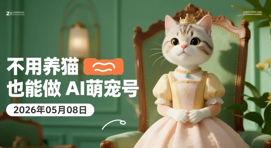 【2026.05.08】不用养猫也能做AI萌宠号,豆包萌宠剧情短视频变现玩法拆解-阿吉项目网