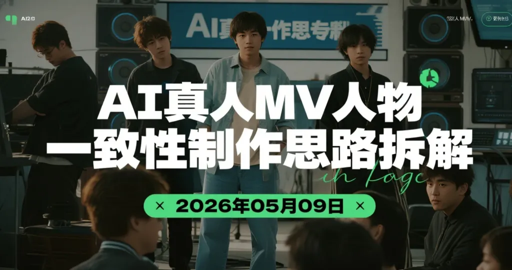 【2026.05.09】AI真人MV人物一致性制作思路拆解：从形象稳定到完整视频输出-阿吉项目网