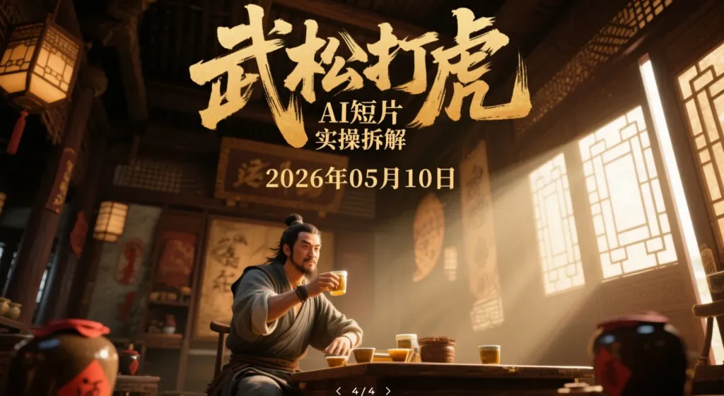 【2026.05.10】武松打虎AI短片实操拆解：Deepseek+Seedance2.0经典IP视频创作玩法-阿吉项目网