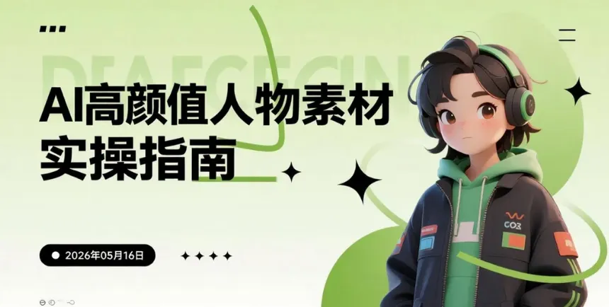 【2026.05.16】AI高颜值人物素材实操指南｜AI美女人像复刻与短视频素材制作-阿吉项目网