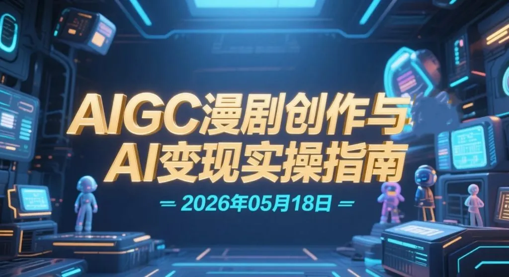 【2026.05.18】AIGC漫剧创作与AI变现实操指南-阿吉项目网