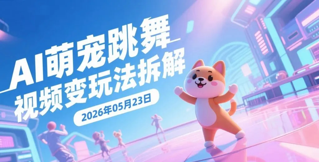 【2026.05.23】AI萌宠跳舞视频变现玩法拆解：两个工具快速上手，13条内容做到70万点赞-阿吉项目网