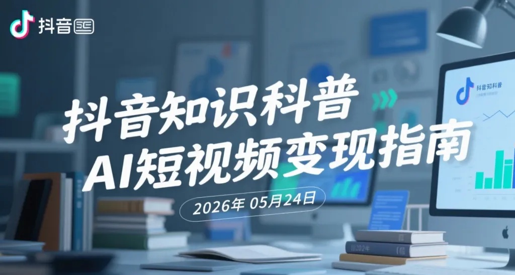 【2026.05.24】抖音知识科普AI短视频变现指南，适合新手入局的内容创作实操-阿吉项目网