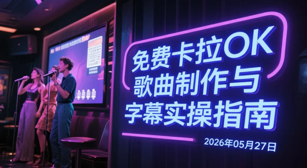 【2026.05.27】免费卡拉OK歌曲制作与字幕实操指南：音轨分离+歌词动画，低成本打造K歌视频-阿吉项目网