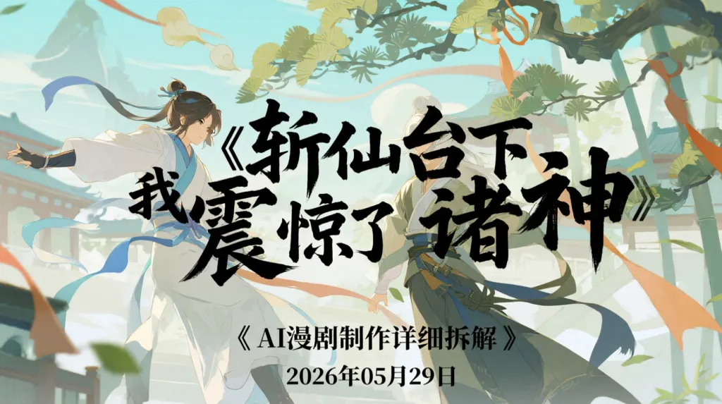 【2026.05.29】《斩仙台下我震惊了诸神》》AI漫剧制作详细拆解-阿吉项目网