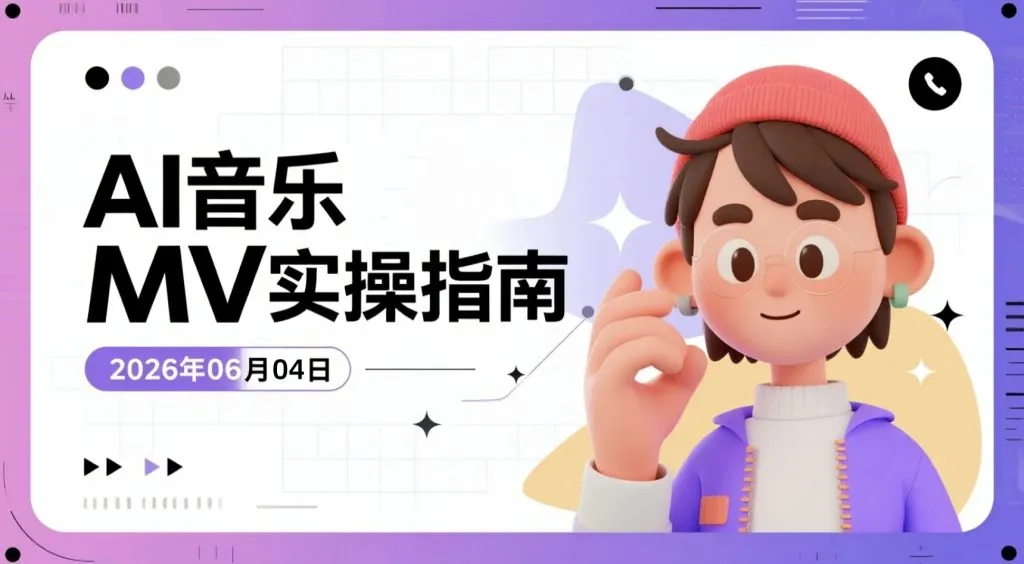 【2026.06.04】AI音乐MV实操指南:从原创作词到虚拟歌手打造,全流程制作音乐视频-阿吉项目网